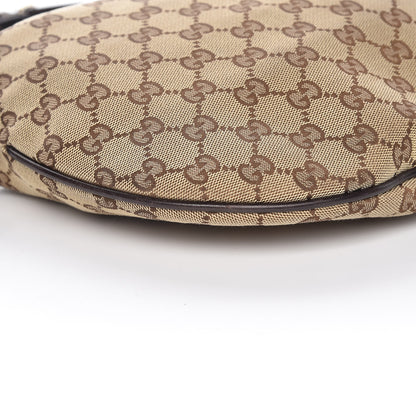 Gucci Monogram Medium New Britt Half Moon Hobo Dark Brown 8 of 9