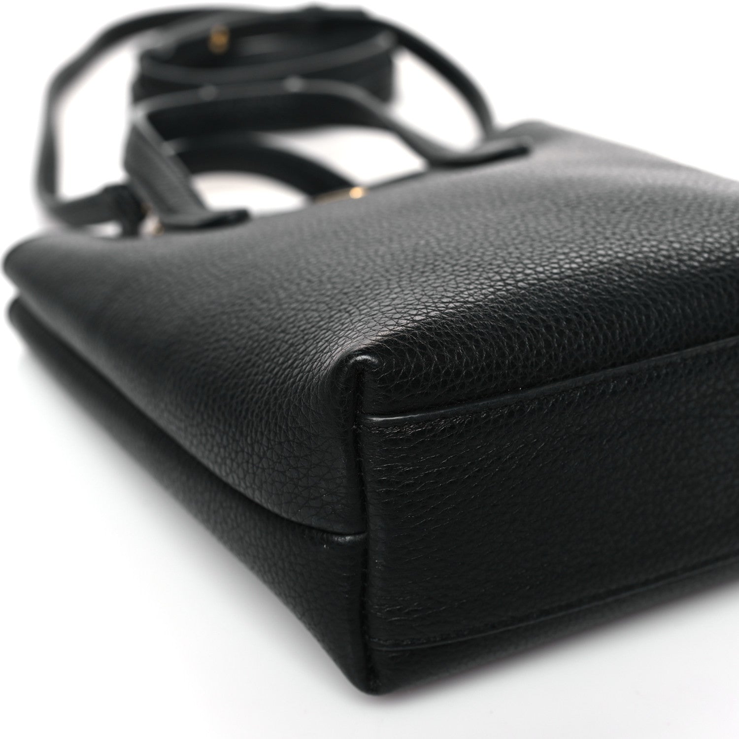 Salvatore Ferragamo Tumbled Calfskin Gancini Mini Bag Black 7 of 8