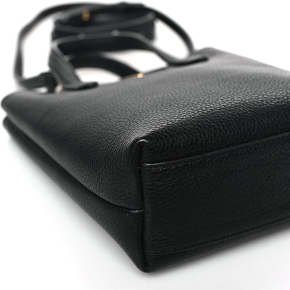 Salvatore Ferragamo Tumbled Calfskin Gancini Mini Bag Black 7 of 8