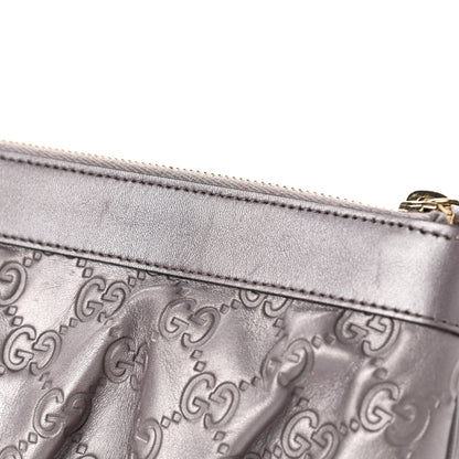 Gucci Metallic Soft Guccissima Heart Wristlet Senanque 11 of 11