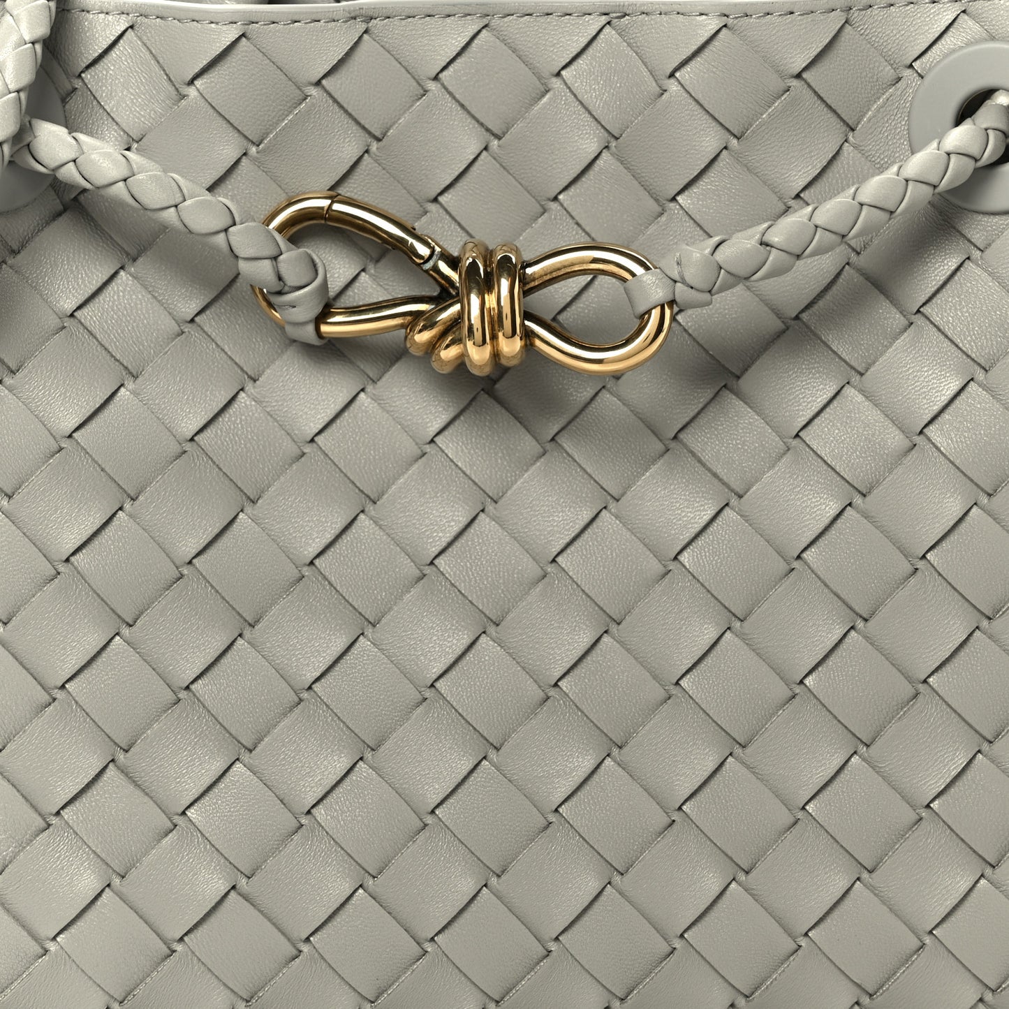 Nappa Intrecciato Small Andiamo Shoulder Bag Sterling
