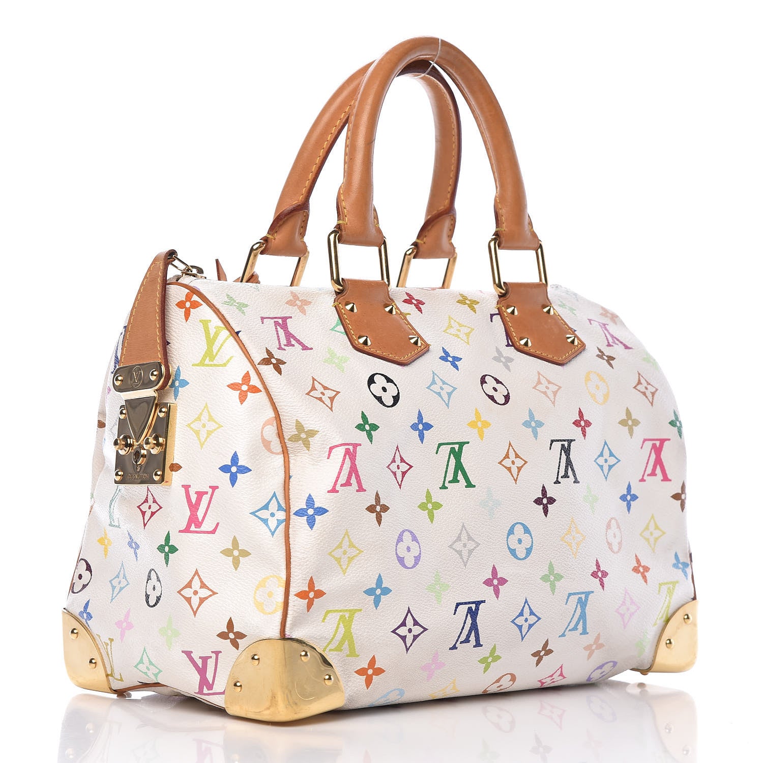 Louis Vuitton Monogram Multicolor Speedy 30 White 3 of 16