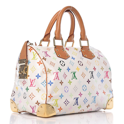 Louis Vuitton Monogram Multicolor Speedy 30 White 3 of 16