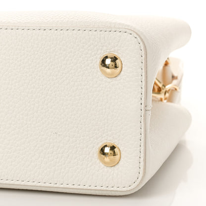 Louis Vuitton Taurillon Capucines MM Cream Plume Yellow 8 of 8