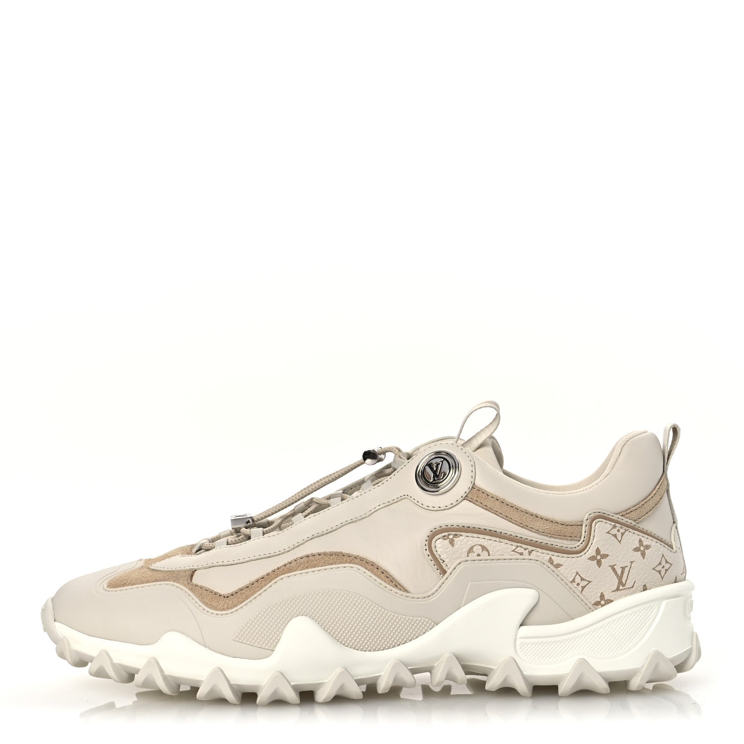 Louis Vuitton Calfskin LV Rush Sneakers 41 Cream 1 of 12