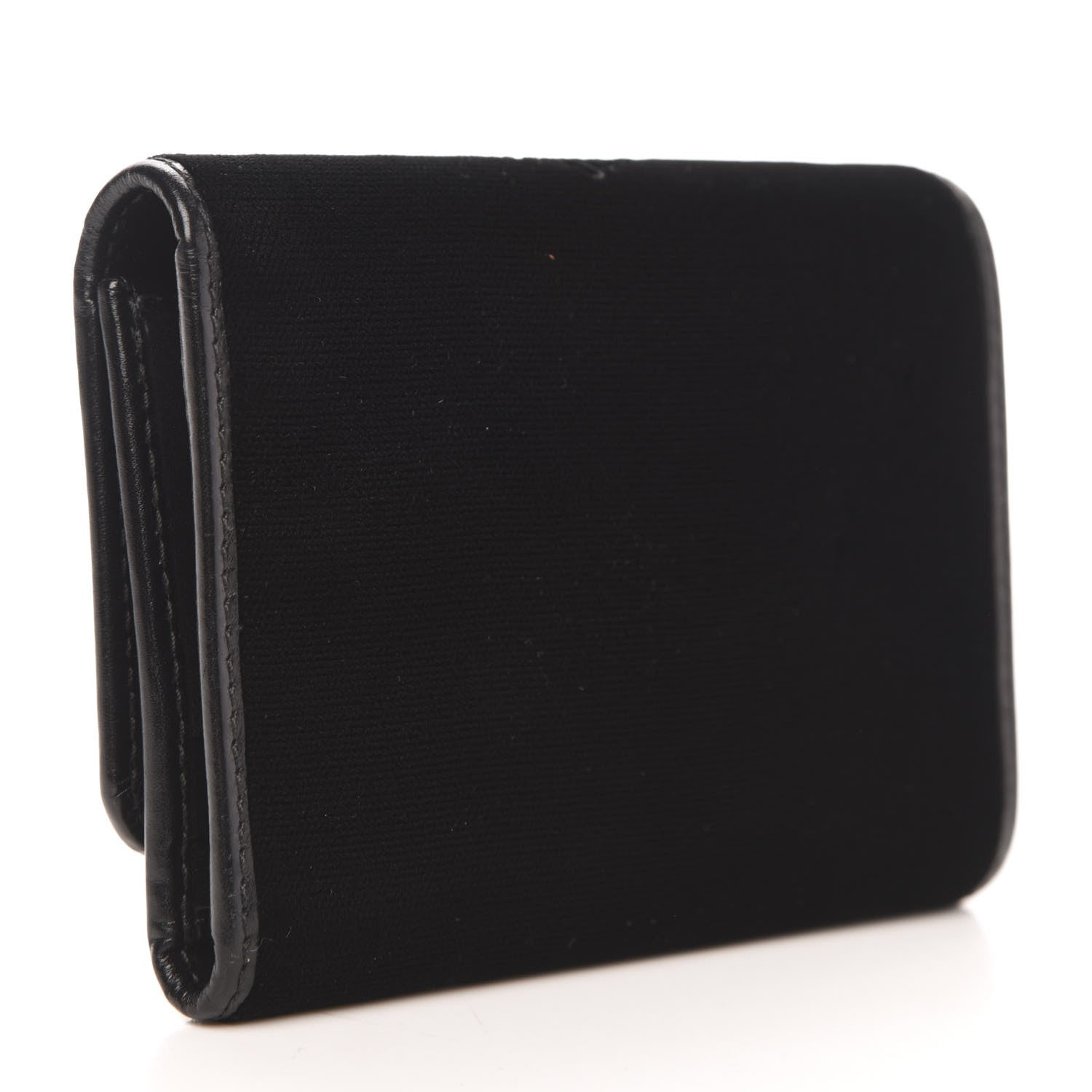 Prada Velluto Logo Tri-Fold Wallet Black 3 of 8