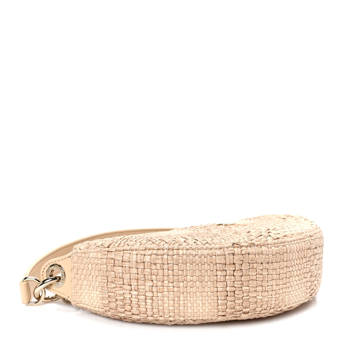 Raffia Other Shape With Chain Beige