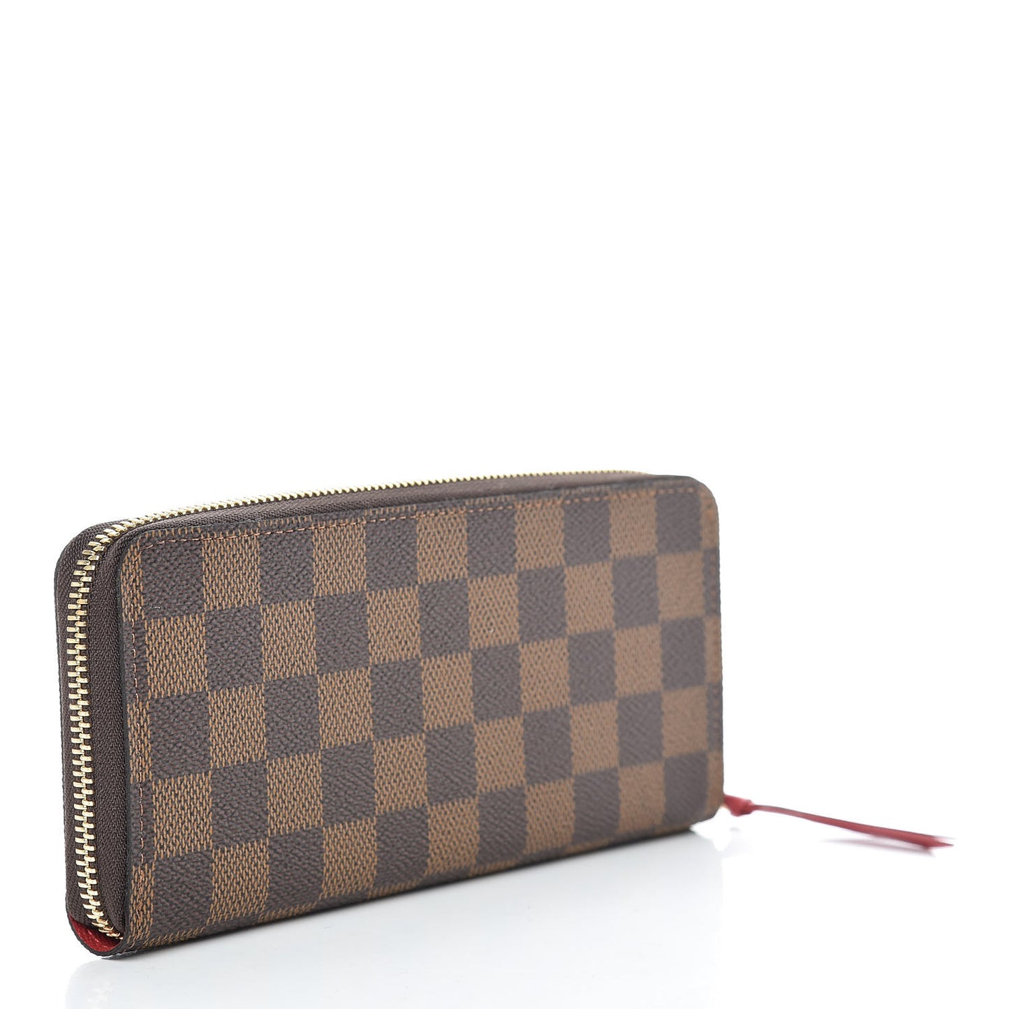 Damier Ebene Clemence Wallet Cherry