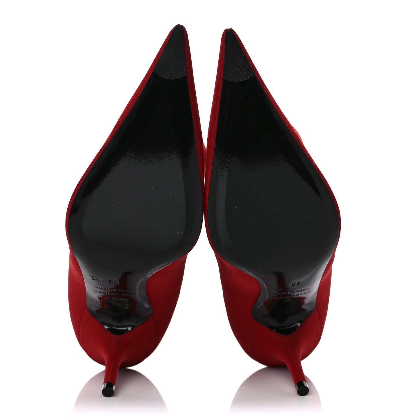 Jersey Crepe Extreme Pointed Toe Knife Booties 38 Rouge