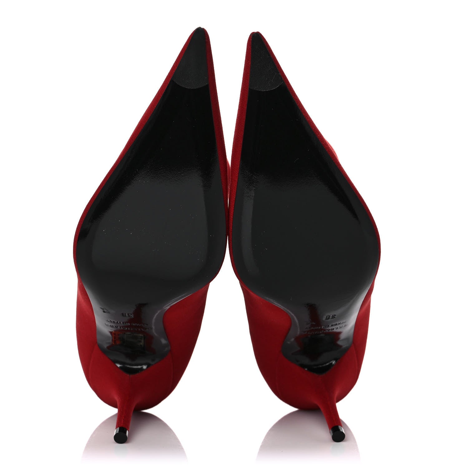 Balenciaga Jersey Crepe Extreme Pointed Toe Knife Booties 38 Rouge 5 of 9