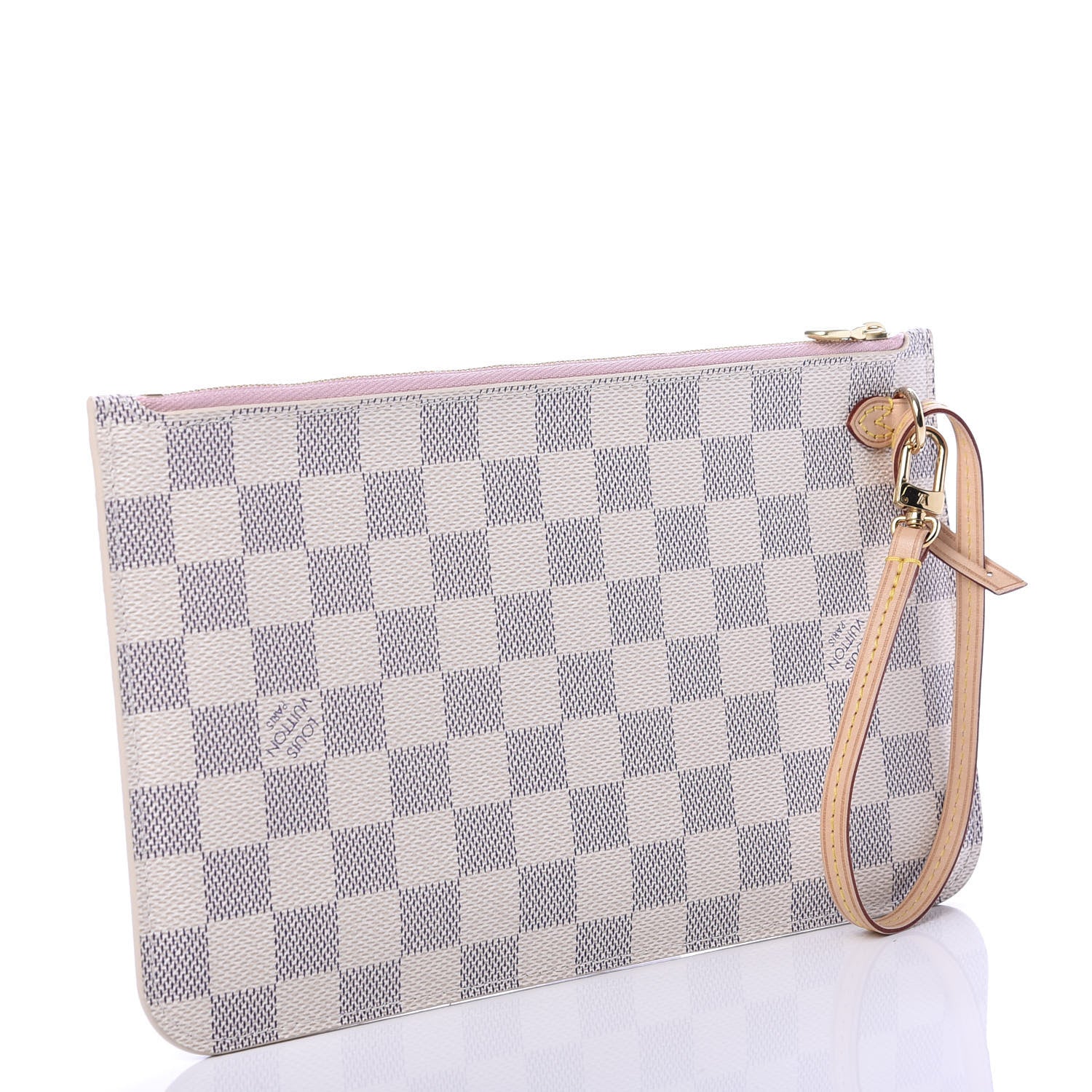 Louis Vuitton Damier Azur Neverfull MM GM Pochette Rose Ballerine 3 of 7