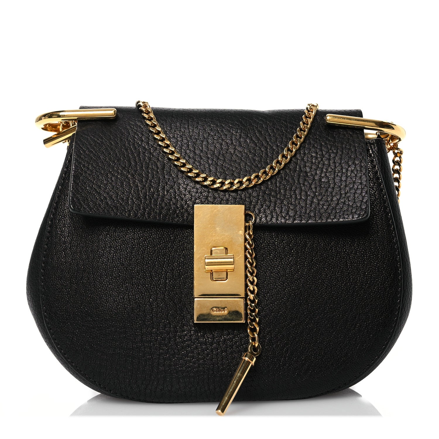Chloe Goatskin Mini Drew Shoulder Bag Black 1 of 12