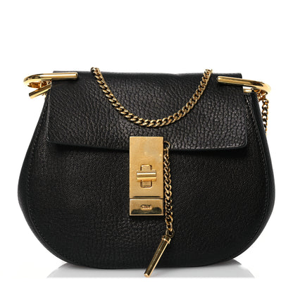 Chloe Goatskin Mini Drew Shoulder Bag Black 1 of 12