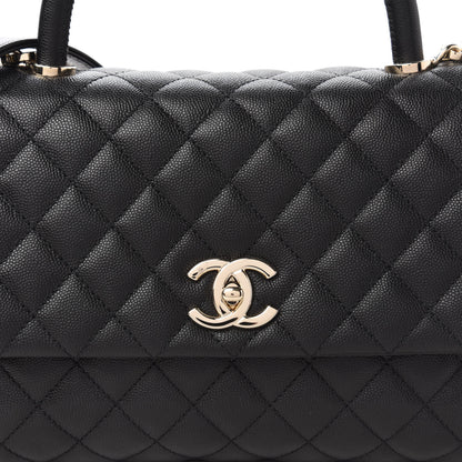 Chanel Caviar Quilted Small Coco Handle Flap Black 10 of 10