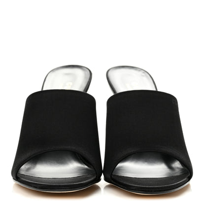 Gucci Raso Seta Logo Sandal Pumps 38 Black 3 of 10