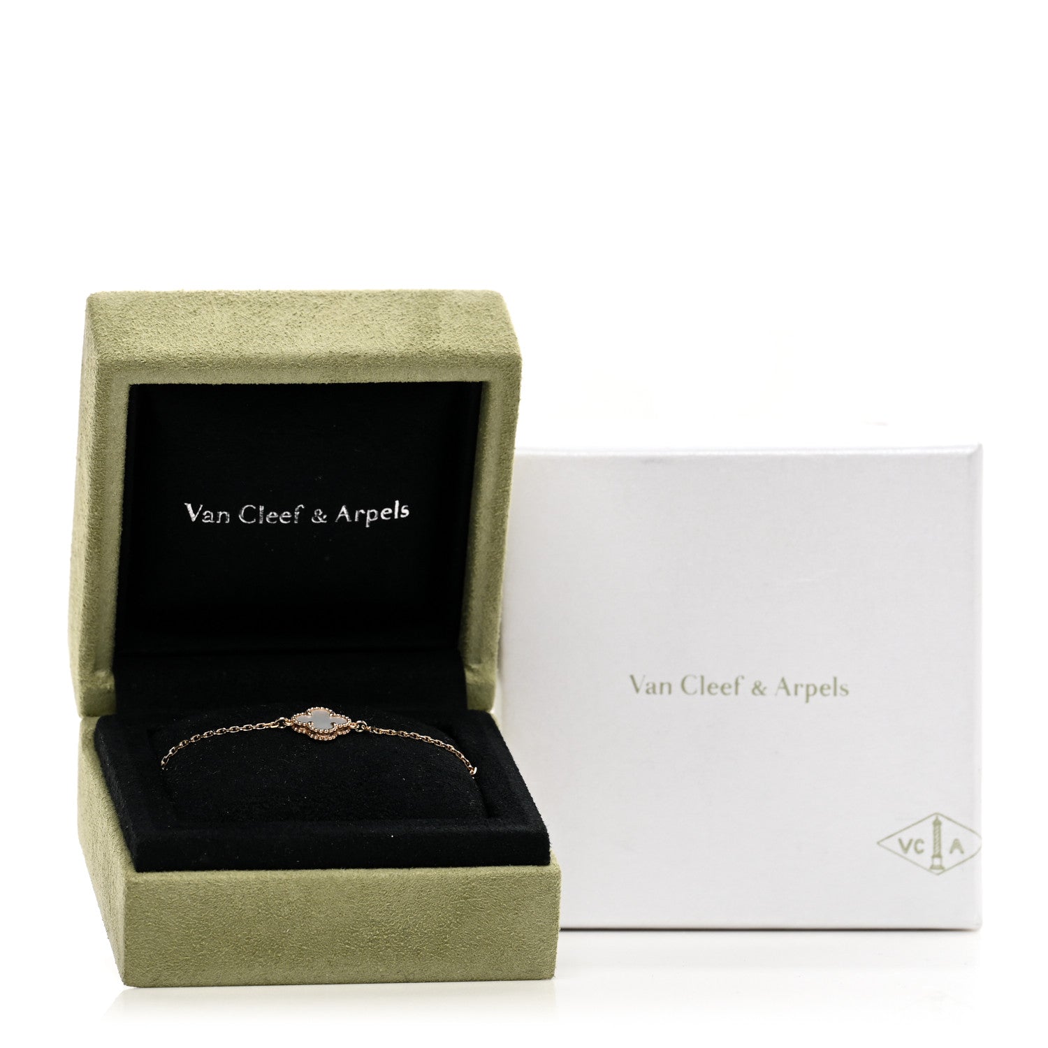 Van Cleef & Arpels 18K Yellow Gold Mother of Pearl Sweet Alhambra Bracelet 5 of 5