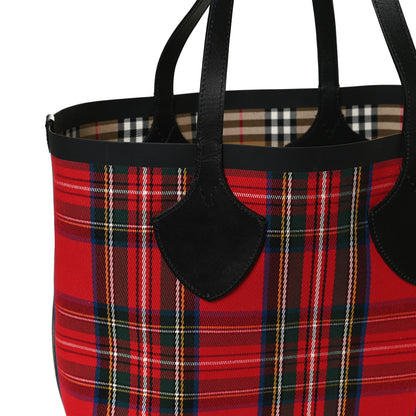 Burberry Vintage Check Medium The Giant Reversible Tote Antique Yellow Bright Red 24 of 25