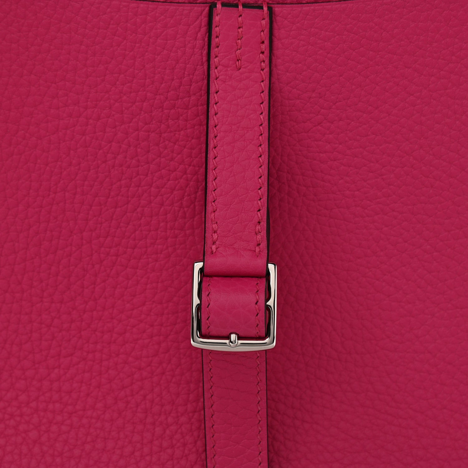 Hermes Taurillon Clemence Halzan 25 Rose Shocking 9 of 12