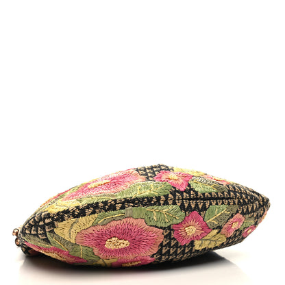 Gucci Canvas Raffia Lizard Bamboo Floral Hobo Brown Multicolor 4 of 11