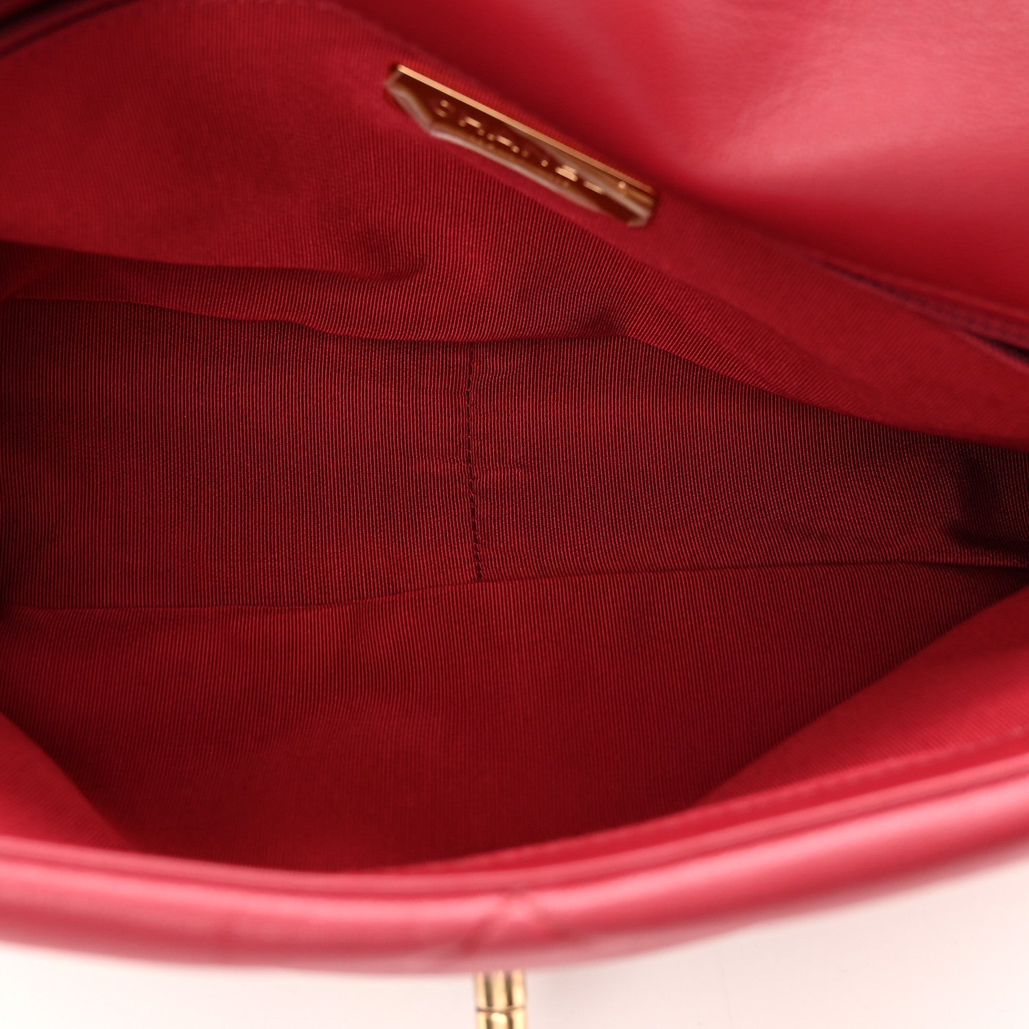 Chanel Goatskin Quilted Large Chanel 19 Flap Red 6 of 10