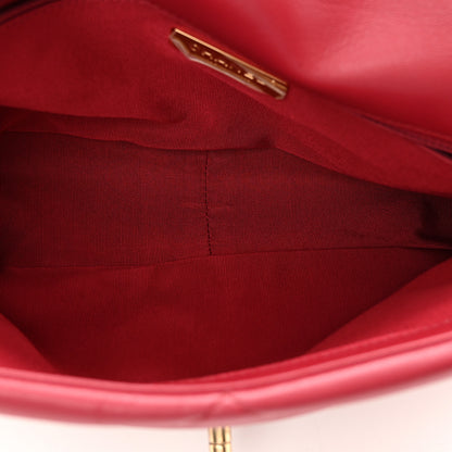 Chanel Goatskin Quilted Large Chanel 19 Flap Red 6 of 10