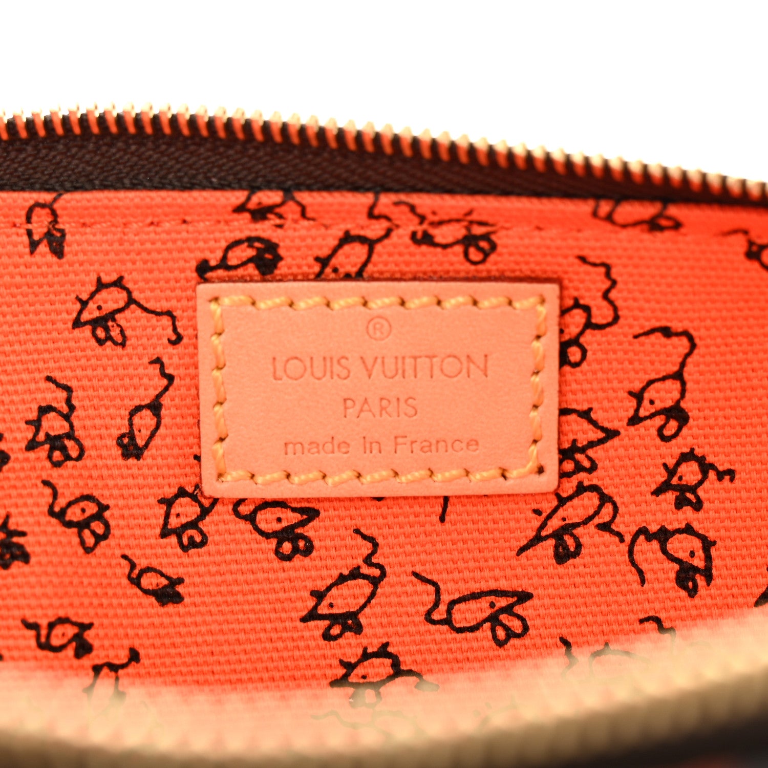 Louis Vuitton Catogram Elizabeth Pouch Orange Marron 6 of 9