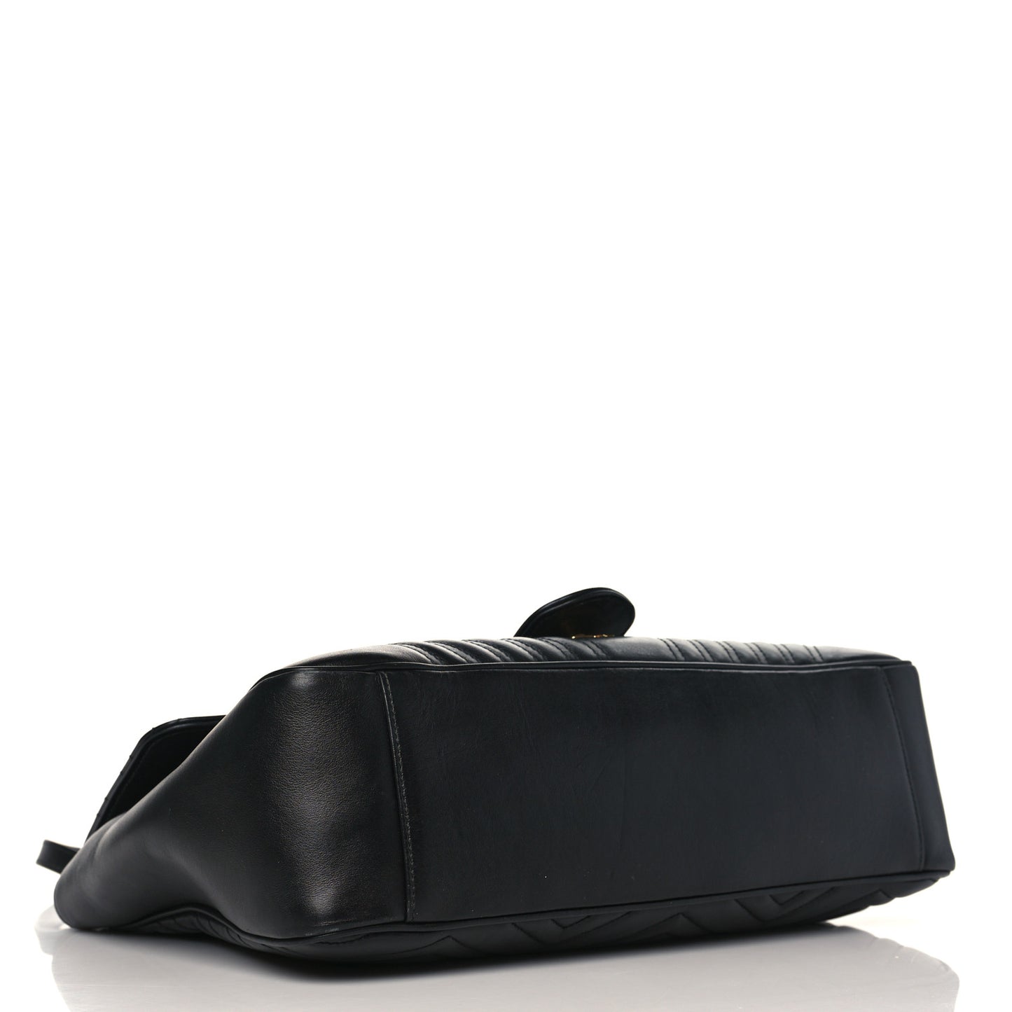 Calfskin Matelasse Large GG Marmont Shoulder Bag Black
