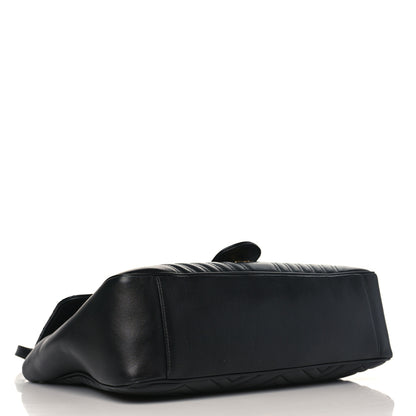 Gucci Calfskin Matelasse Large GG Marmont Shoulder Bag Black 4 of 12
