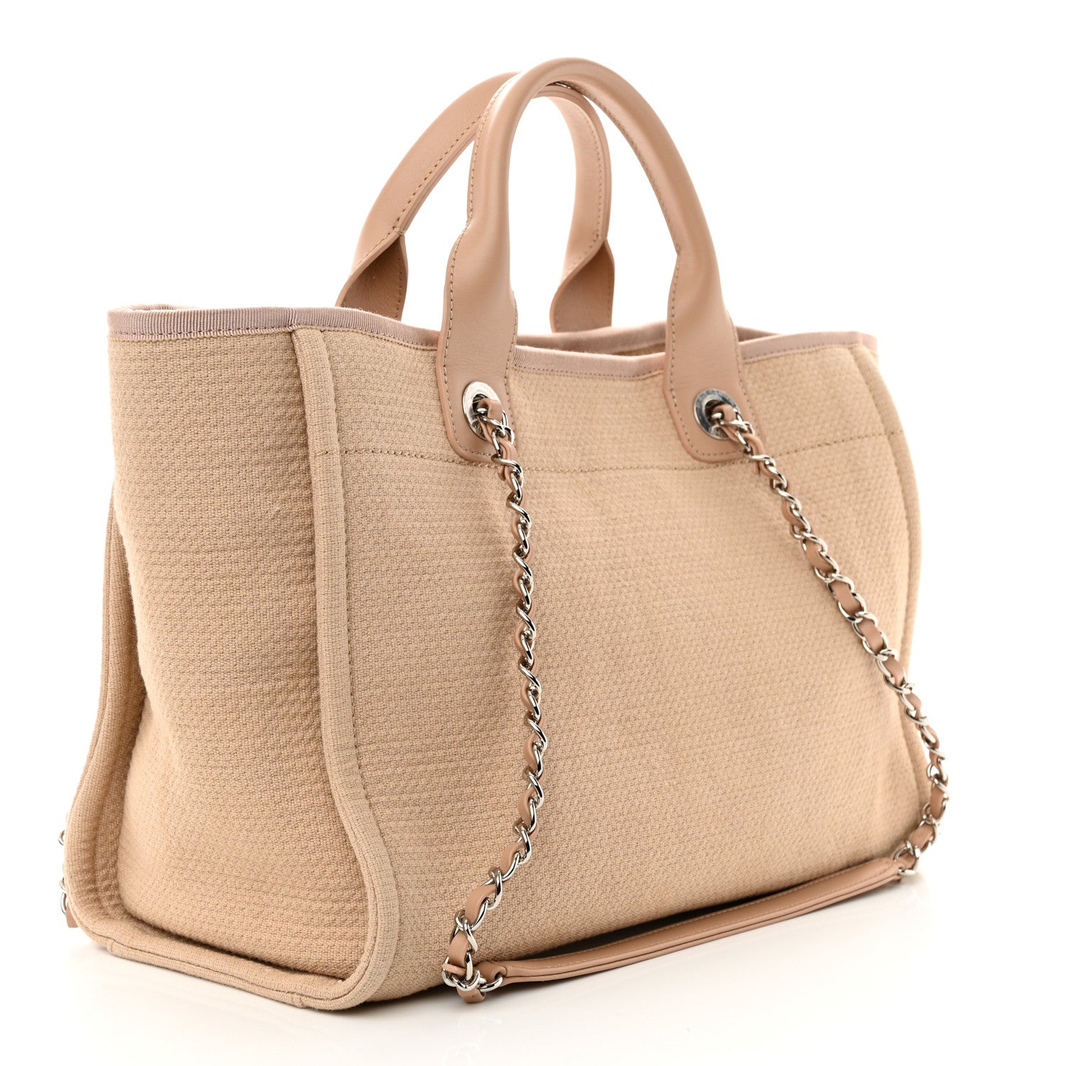 Chanel Mixed Fibers Small Deauville Tote Beige 4 of 13