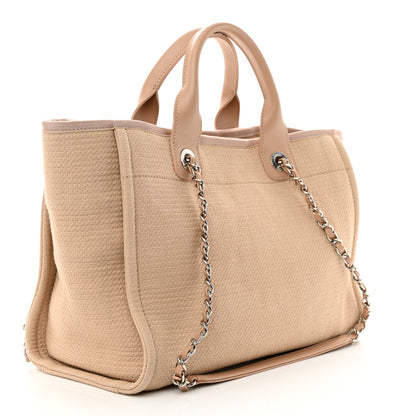 Chanel Mixed Fibers Small Deauville Tote Beige 4 of 13