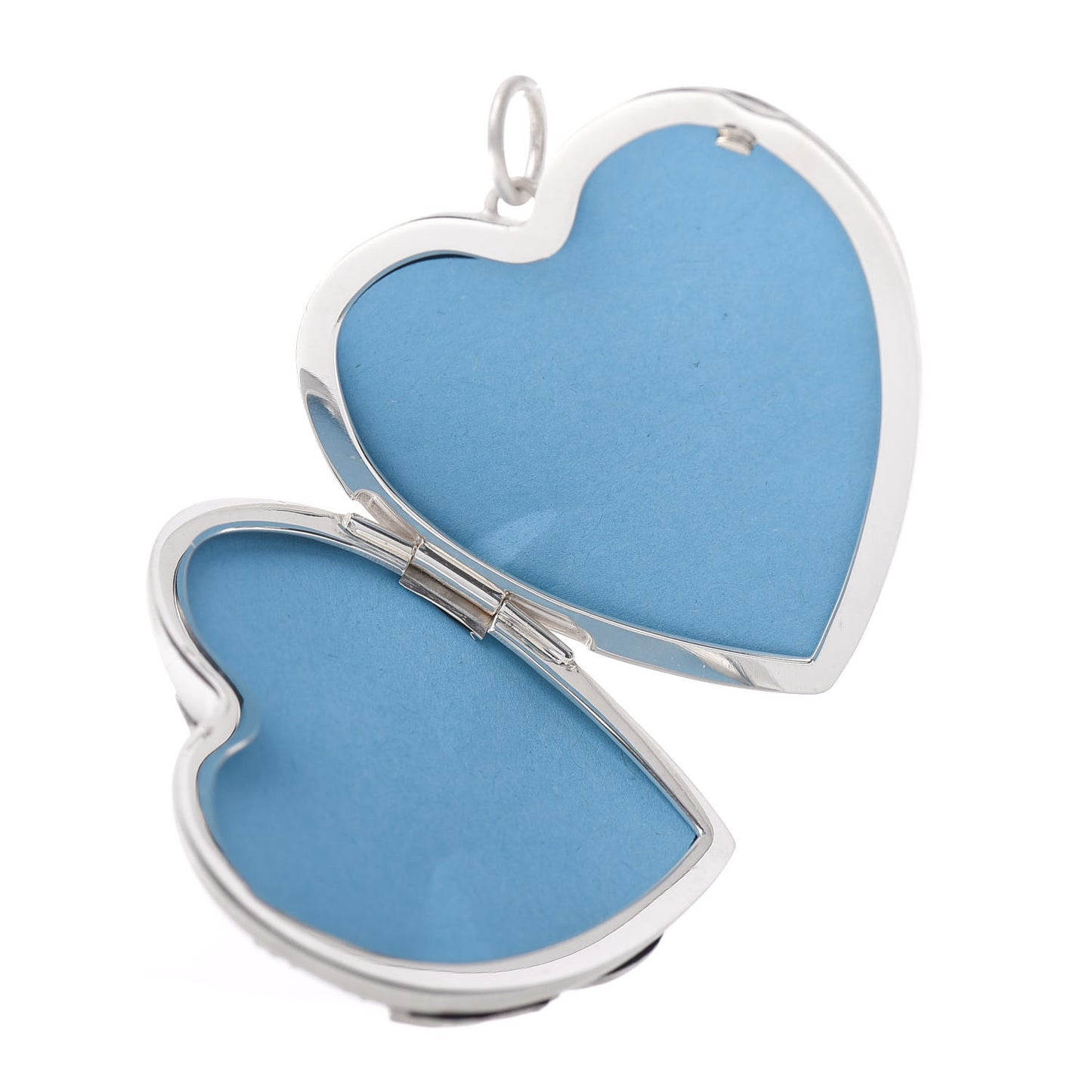 Sterling Silver Large Ziegfeld Daisy Heart Locket Pendant