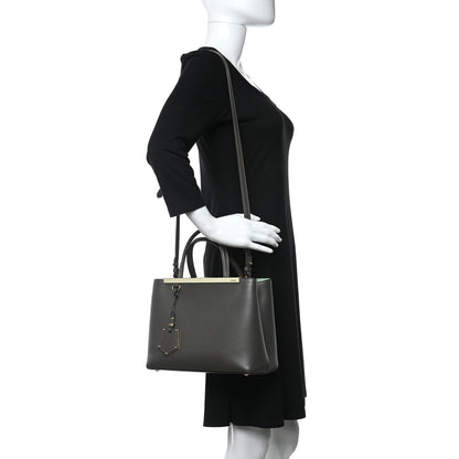 Fendi Vitello Dolce Petite 2Jours Tote Verde Prato Menta 2 of 8