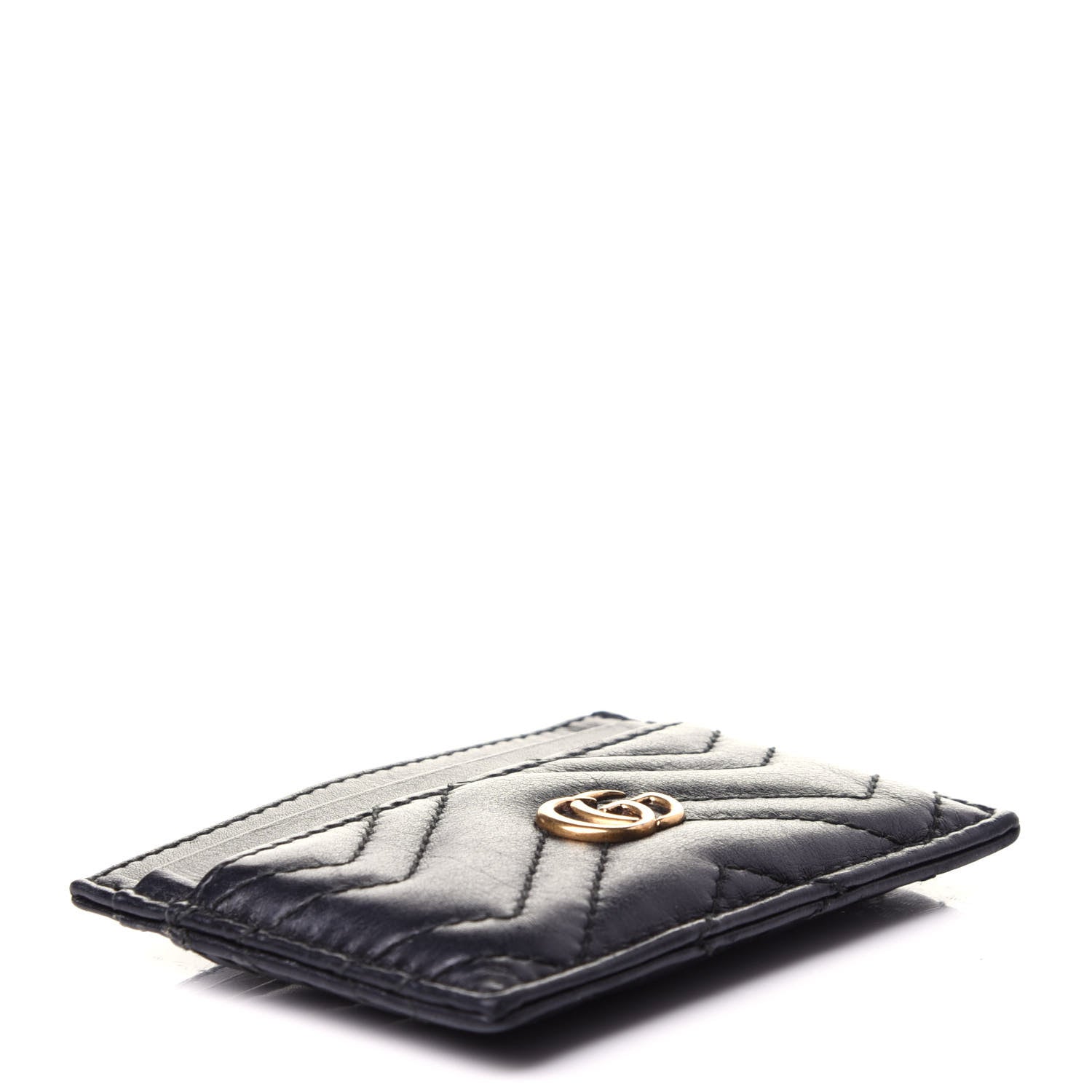 Gucci Calfskin Matelasse GG Marmont Card Holder Black 4 of 9