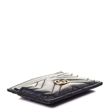 Gucci Calfskin Matelasse GG Marmont Card Holder Black 4 of 9