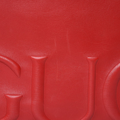 Gucci Calfskin Embossed Medium XL Tote Red 23 of 25
