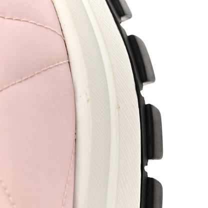 Prada Re-Nylon Piuma Metal Triangle Logo Quilted 45mm Sneakers 37 Alabastro 12 of 14