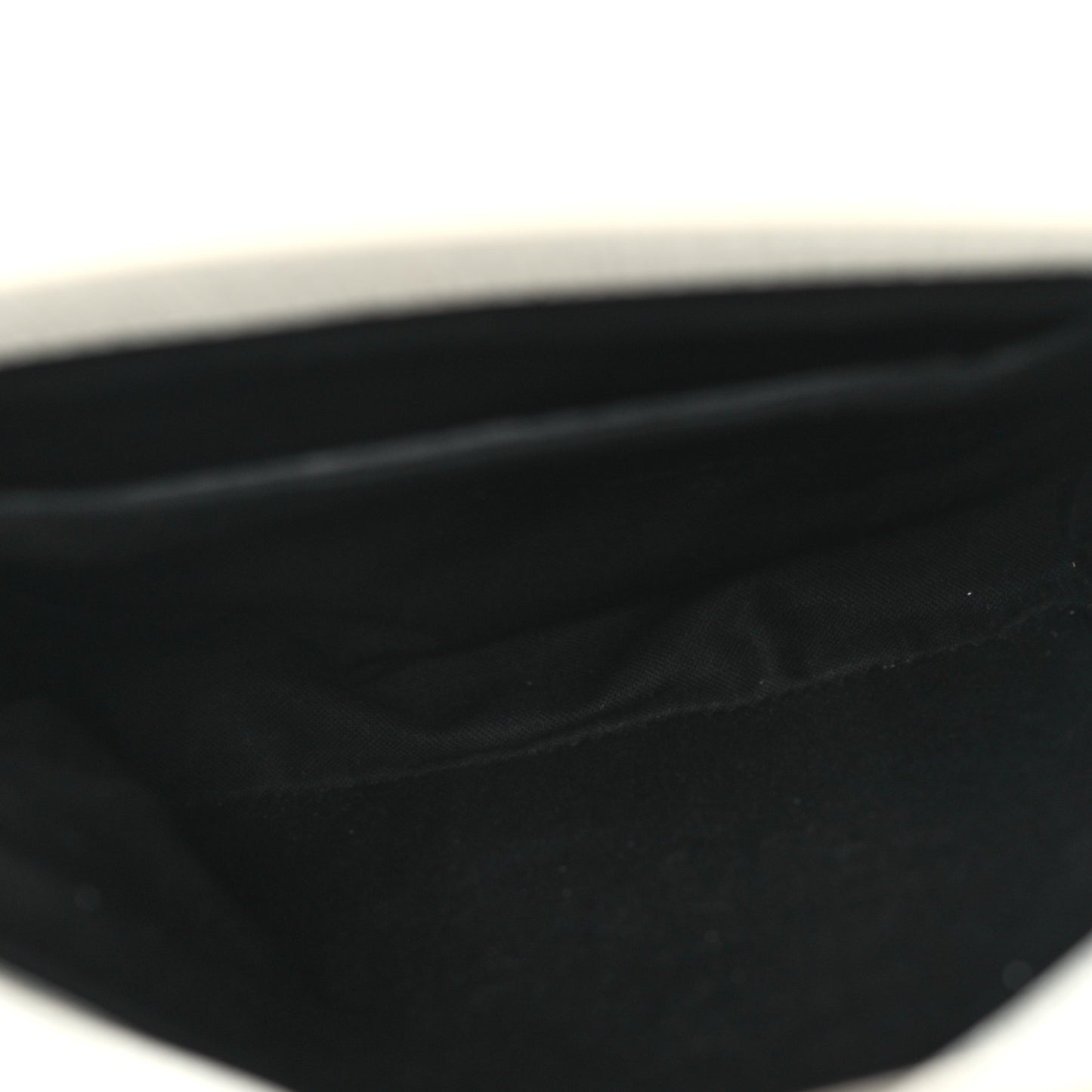 Squared Calfskin Logo Shopping Envelope Clutch White