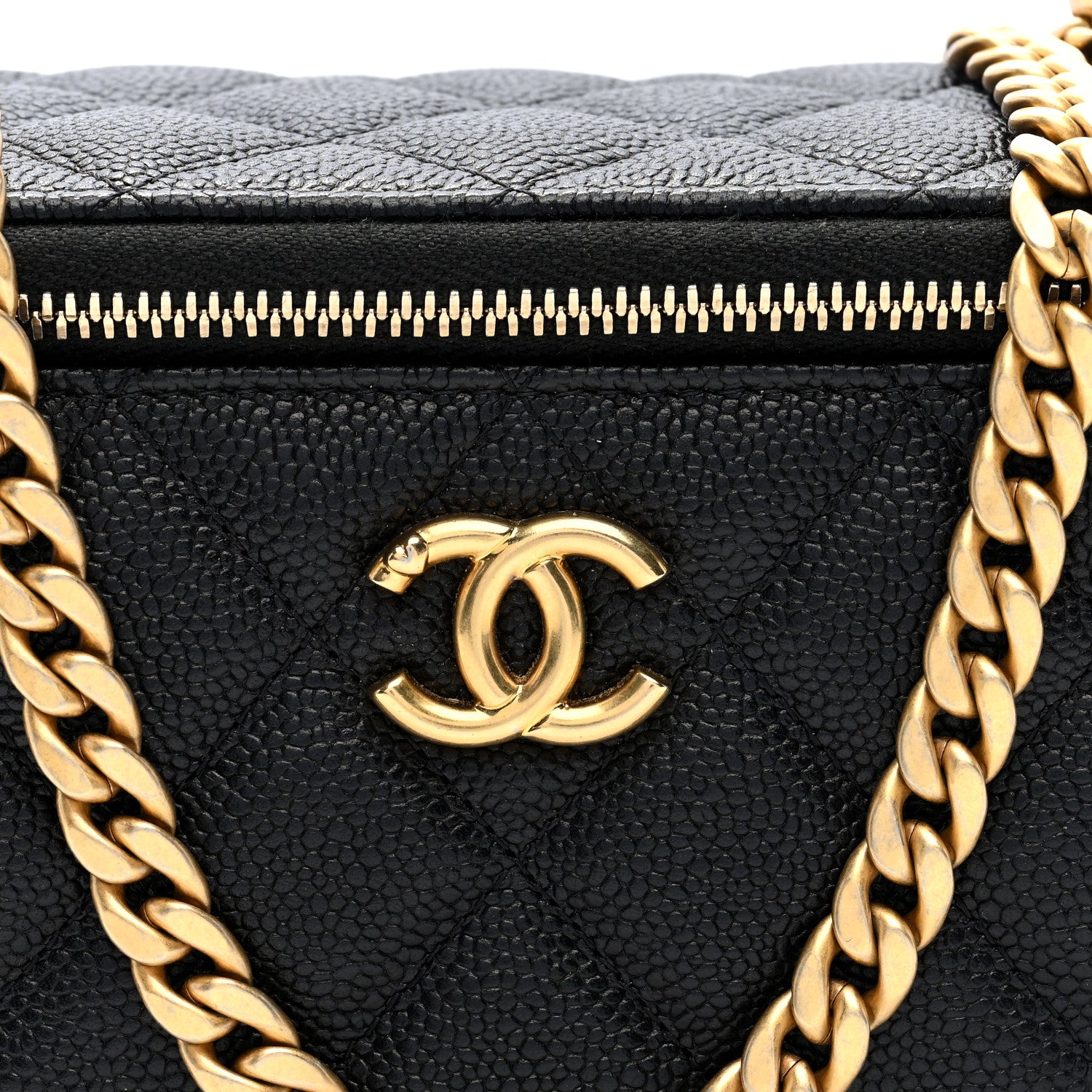 Chanel Caviar Quilted Sweetheart Vanity Case Black 7 of 11
