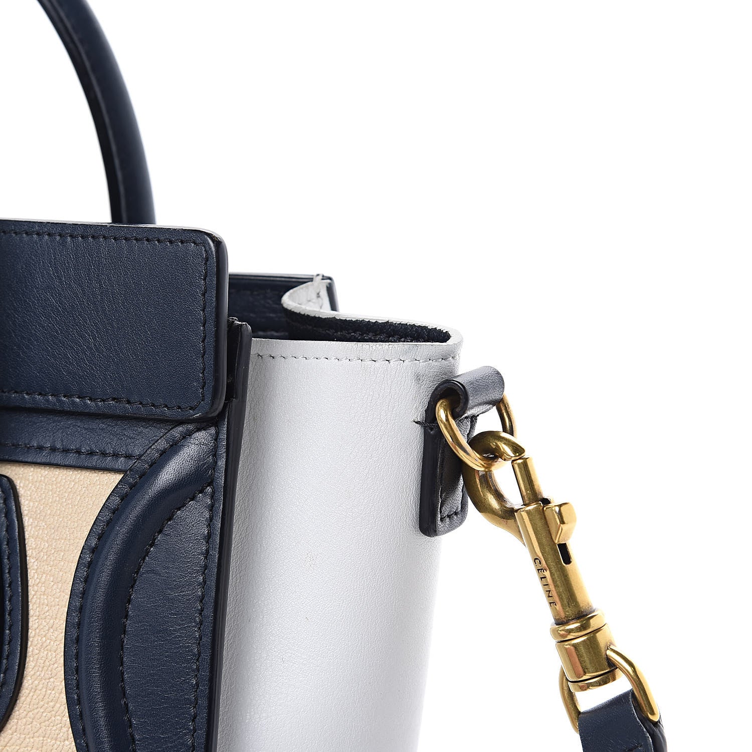 Celine Drummed Calfskin Nano Tri-Color Luggage Firefly 16 of 18