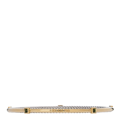 David Yurman Sterling Silver 18K Yellow Gold Peridot Confetti Bangle Bracelet 2 of 3