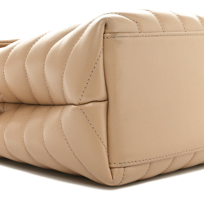 Saint Laurent Calfskin Y Quilted Monogram Medium Loulou Chain Satchel Nude Powder 9 of 10