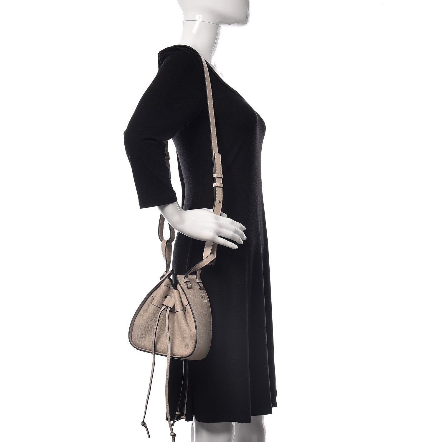 Loewe Calfskin Mini Hammock Shoulder Bag Neutral 2 of 9