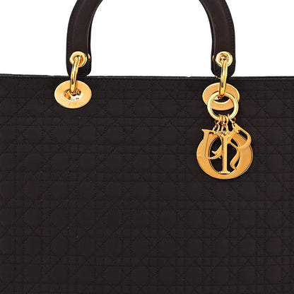 Christian Dior Nylon Cannage Large Lady Dior Brown 8 of 10