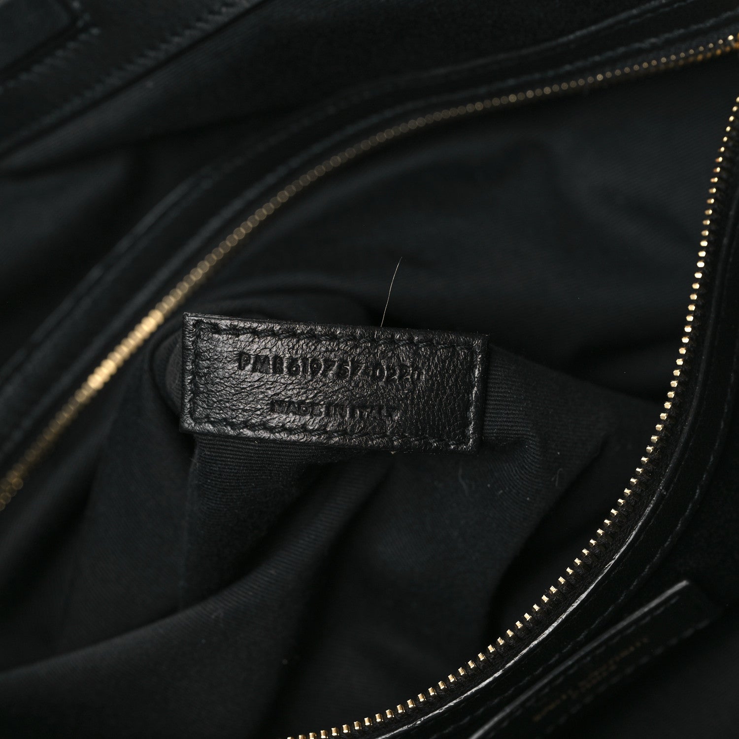 Saint Laurent Calfskin Linen Two Tone Cabas Tote Black 7 of 12