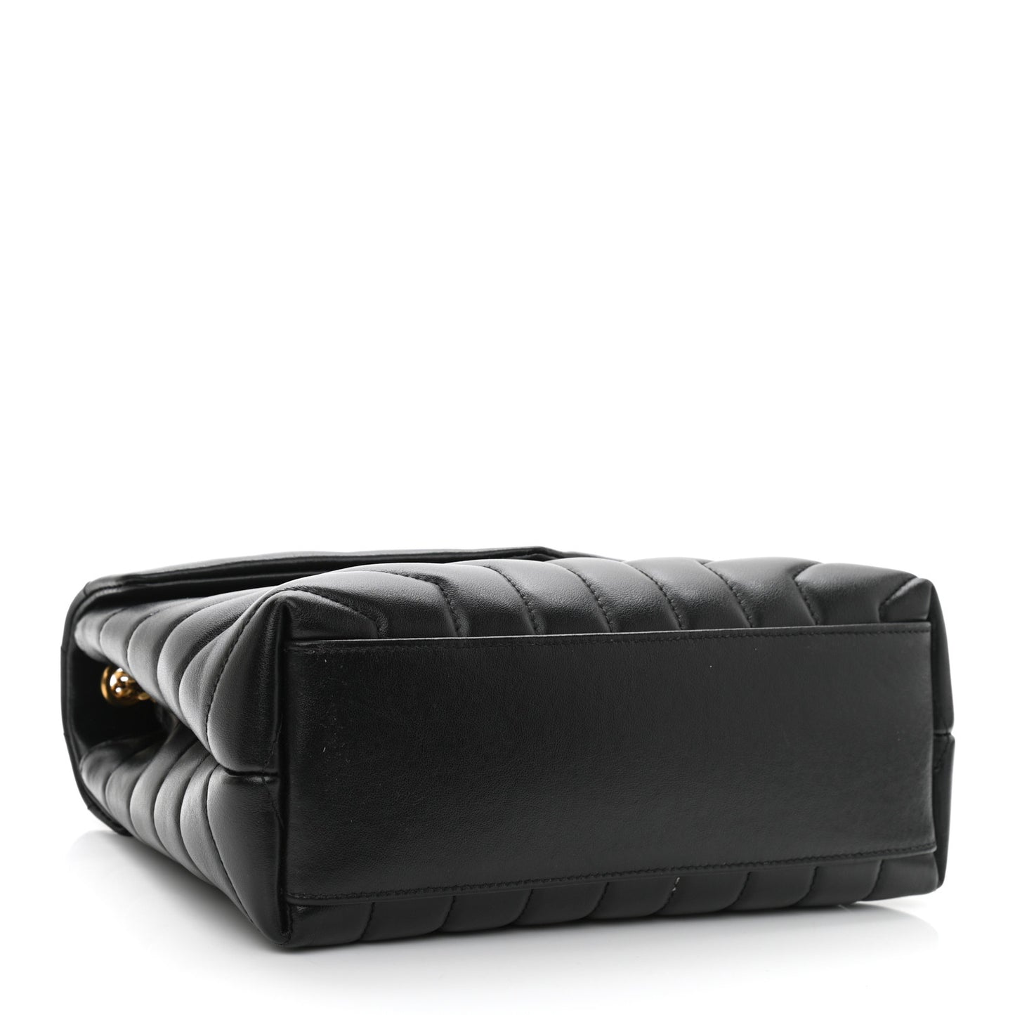 Calfskin Y Quilted Monogram Small Loulou Chain Satchel Black