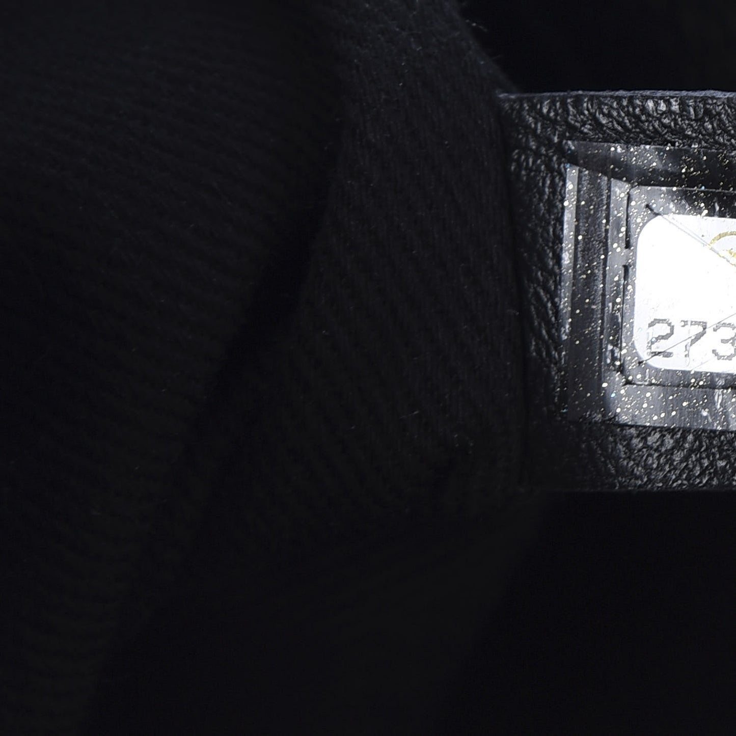 Grained Calfskin Small Stitched Flap Black