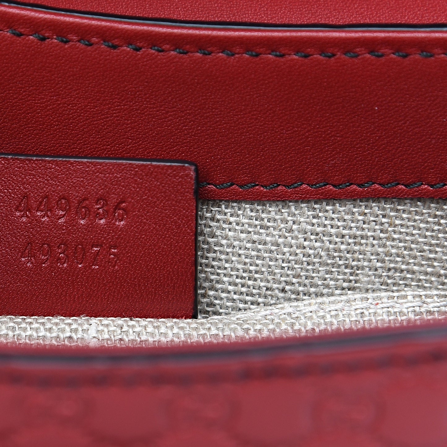 Soft Microguccissima Mini Emily Chain Shoulder Bag Rosso