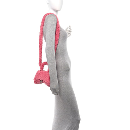 Balenciaga Faux Fur Fluffy Hourglass XS Top Handle Bag Sweet Pink 2 of 10