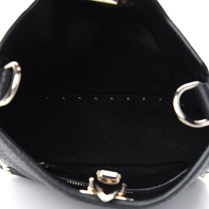Valentino Garavani Pebbled Calfskin Mini Rockstud Flip-Lock Messenger Bag Black 5 of 11
