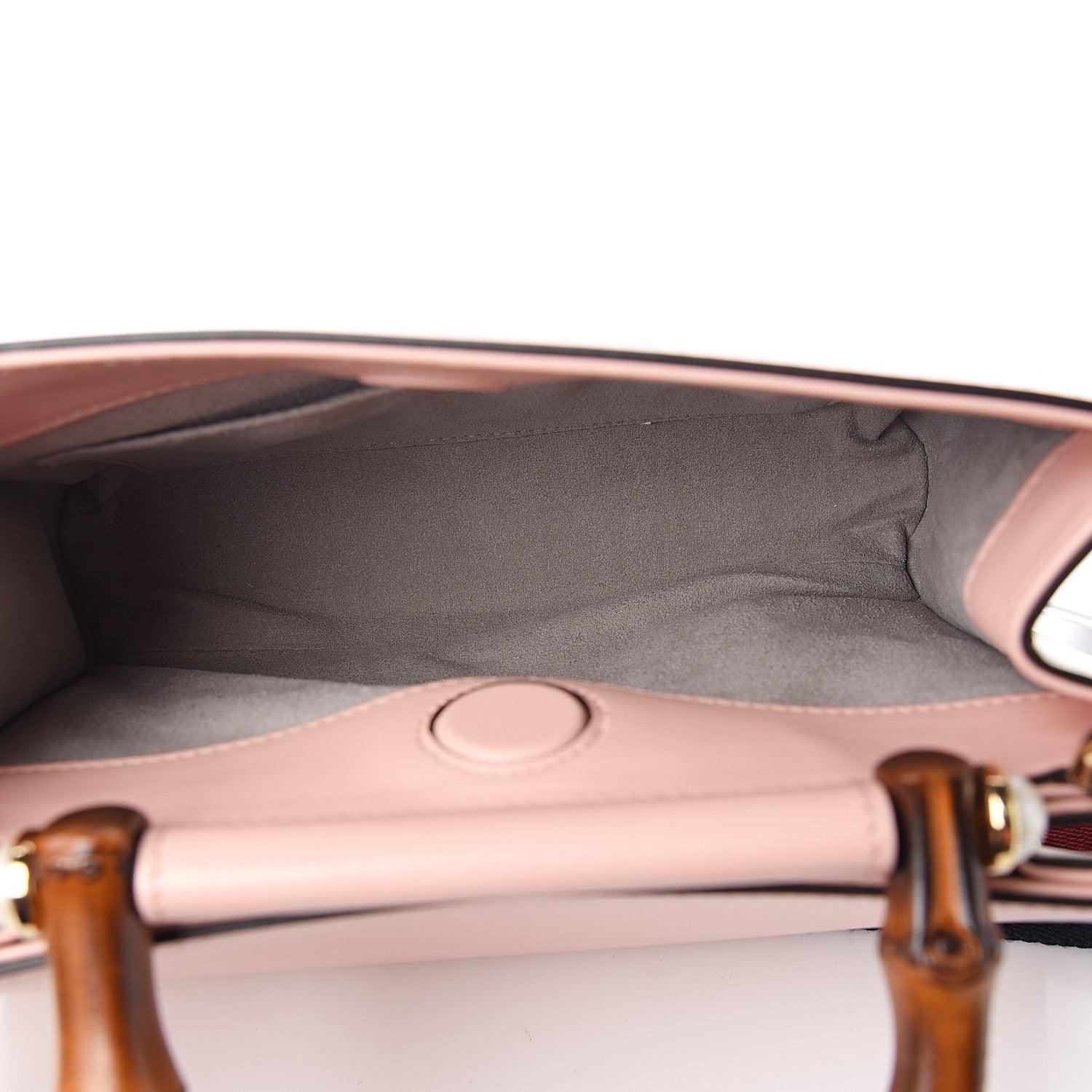 Gucci Nappa Bamboo Web Mini Nymphaea Top Handle Bag Perfect Pink Mystic White 4 of 11